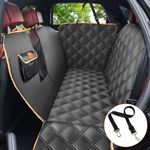 KYG Dog Car Seat Cover Luxury Scratchproof Nonslip Waterproof Dog Hammock for Car with Visual Window Side Flaps Storage Bags Car Seat Cover Rear Fits for Cars/Trucks/SUV XL-size 135 * 175cm