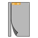 Yotache Left Right Side Opening Screen Doors with Magnets Fits Door Size 36 x 80, Reinforced Sewing Magnetic Mesh, Actual Screen Size 38" x 81" Black