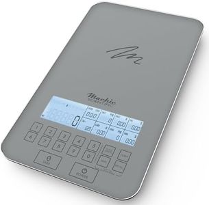 Nutrition Scale by NutraTrack™ with Food Grade Glass, Perfect for Calorie Counting, Meal Prep, and Weight Loss (Pearl Silver)