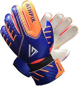 YUKOOL Soccer Goalkeeper Gloves for Kids, Junior Soccer Goalie Gloves with Finger Protection and Strong Grip, Fit Match Training for Girls and Boys, Size 7