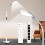 Hottoerak Round Floor SAD Lamp, Sad Light Therapy Lamp with 5 Colors Temperature Adjustment & 5 Steps Brightness Adjustment, UV-Free 10000 Lux Sunlight Lamp for Working/Resting [Energy Class F]