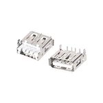 uxcell 100 PCS USB 2.0 Type A Female Socket Connector Jack Port, 4-Pin DIP 90 Degree, Replacement Adapter