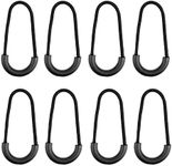 Nylon Zipper Pulls U Shape Heavy Duty Zipper Tags Black Cord Zipper Pull Replacements Light Zipper Extension Replacement Straps for Backpack Luggage Jacket Purse Handbag Traveling Cases,20 Pieces