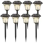 MAGGIFT 8 Pack Solar Pathway Lights Outdoor, IP65 Waterproof Solar Garden Lights Solar Powered Landscape Lighting for Yard Patio Walkway Driveway