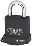ABUS padlock Extreme 83WP/53 - weatherproof - with interchangeable shackle - hardened special steel - ABUS security level 8 - black