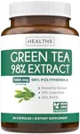 Green Tea Extract Capsules 98% with EGCG (Non-GMO) for Natural Metabolism Boost - Leaf Polyphenol Catechins - Antioxidant Supplement - Green Tea Pills - 1000mg (500mg per Capsule) - 60 Capsules