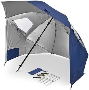 Sport-Brella Premiere XL UPF 50+ Umbrella Shelter for Sun and Rain Protection (9-Foot, Blue)