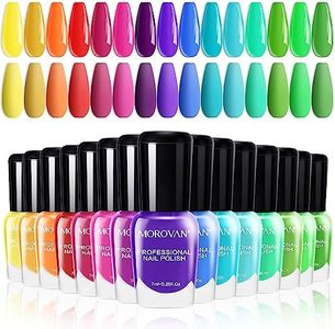 Morovan 15 Bright Color 0.25oz Air Quick Dry Nail Polish Gift Set for Women