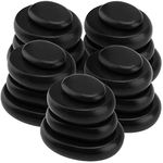 SINJEUN 40 PCS 4 Sizes Basalt Massage Stones, Large Basalt Massage Rocks Round Hot Stones for Massage, Essential Massage Supplies for Home Spa, Relaxing, Healing, Pain Relief, Black