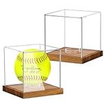 Hooqict 2Pcs Softball Display Case 