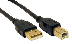 1M USB B Cable | for DJ Midi Controllers, keyboards, samplers, effect pads, Syntesizers Numark, Pioneer, Native Instruments, Traktor, Denon, to MacBook Dell HP Gold Plated