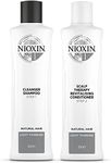 Nioxin Cleanser & Scalp Therapy System 1 - Shampoo & Conditioner Duo/Twin Pack 300ml