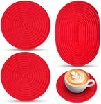 3Pcs Red Trivets for Hot Dishes Decorative - Trivets for Hot Pots and Pans Hot Pot Holder Hot Plate Mat - Red Hot Pads for Kitchen Pot Holders Heat Resistant Hot Pads for Countertops Hot Pan Holder