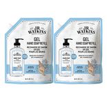 JR Watkins Liquid Hand Soap Refill Pouch, Ocean Breeze, 2 Pack, Scented Liquid Hand Wash for Bathroom or Kitchen, USA Made and Cruelty Free, 34 fl oz