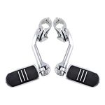 Astra Depot Left & Right 1.25" 32mm Highway Long Angled Mount + Streamliner Foot Pegs Set for Harley Touring