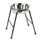 Classic Pet Products Single Feeder High Stand with 4000 ml Stainless Steel Dish, 370 mm Tall