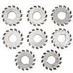 8Pcs Gear Cutters Gear Milling Cutter Set High Speed Steel Cutting Tool M1.5 20° 5mm 6mm