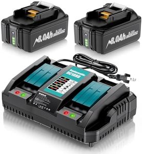 Uionvot 2 Pack 8.0Ah High Capacity Battery and Charger Combo Replacement for Makita 18V Battery Compatible with BL1860B BL1850B BL1840B BL1830B BL1820 BL1815B with LED Indicator