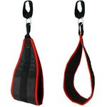 CampTeck U6833 Ab Straps Padded Hanging Ab Slings with Carabiner for Abdominal Training, Abs Crunch, Leg Raises, Pull Up, Gym Fitness Weightlifting Exercise – Black, 1 Pair