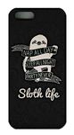 iPhone 5C Case, iCustomonline Sloth Life Case Cover for iPhone 5C Soft Black