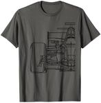 Formula Racecar Schematic Race Car Driver Formula Racing T-Shirt