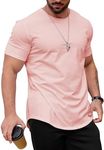 Mancozy Premium Men's Fitted Crew Neck Plain Essential Tees Short Sleeve T-Shirts for Men XXX-Large