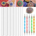 13 Pcs Mandala Art Dotting Tools, Rock Painting Kit Mandala Ball Stylus Dotting Tools Nail Art Pens Acrylic Rods for DIY Stone Drawing Polymer Clay Pottery Craft