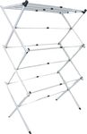 SI © Zig-Zag Airer 3 Tier Folding Clothes Dryer Extendable Washing Drying Rack Laundry Horse with 30FT Washing Line Drying Space Compact Space Saving Heavy Duty Telescopic Airer for Indoor Outdoor