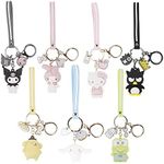 7PCS Cute Keychain Set Anime Cartoo