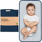 Portable Diaper Changing Pad - Waterproof Foldable Baby Changing Mat - Travel Diaper Change Mat - Lightweight Changing Pads for Baby - Baby Changer - Machine Washable (Navy Blue)
