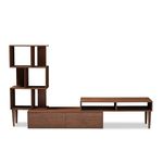 Baxton Furniture Studios Haversham Mid-Century Retro Modern TV Stand Entertainment Center Display Unit