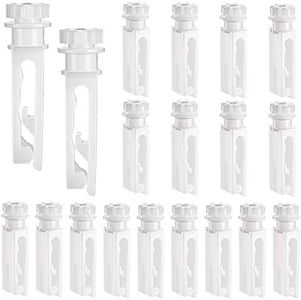 Leinuosen Vertical Blind Stem Replacement White Stems for Vertical Window Blind Vertical Blind Carrier Stem Vertical Blinds Curtain Accessories (20 Pieces)