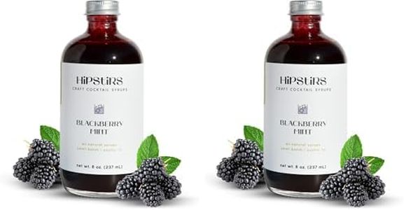 HipStirs Blackberry Mint Syrup for Cocktails - Real Ingredients Make our Blackberry Syrup for Drinks Perfect for a Sangria Mix (8 Fl Oz) (Pack of 2)