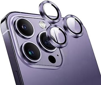 [4 Pack] T Tersely Camera Lens Screen Protector for iPhone 14 Pro/iPhone 14 Pro Max 2022, 9H Transparent Camera Tempered Glass Grade Protective Cover - Purple