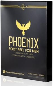 Phoenix Foot Peel for Men - Extra Large - Extra Strength - Exfoliating Dry Feet Treatment - 2 Pack - Callus Remover - Unscented - Paraben and Fragrance Free -