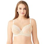Wacoal Women's Embrace Lace Underwire Bra Full Coverage, Nude/Ivory, 34DD