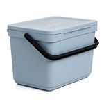 TATAY Kitchen Food Waste Compost Caddy Bin, 6L Capacity, Polypropylene, Made from 100% Recycled Materials, Ocean Colour. Measures 26,5 x 19 x 18,5 cm (1105501)