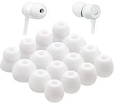 ALXCD Ear Tip for BeatsX In-Ear Headphone, 8 Pair SML & Double Flange Durable Soft Silicone Replacement Ear Bud Eartip, Fit for Beats by Dr. Dre BeatsX [8 Pair](White)