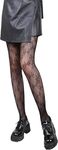 Bunny Bae Women's Fishnet Stockings Patterned Floral Tights Thigh High Pantyhose