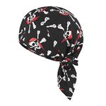 Sweat Wicking Beanie Sport Headwear Cooling Helmet Liner Bandana Skull Cap Sun UV Protection Quick Dry Cycling Hat, Cap Yh-08, One Size