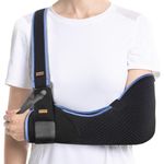 Velpeau Arm Sling Shoulder Immobilizer - Rotator Cuff Support Brace - Comfortable Medical Sling for Shoulder Injury, Left and Right Arm, Men and Women, for Broken, Dislocated, Fracture, Strain (Large)