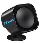 FEDUS 220v -110 DB Industrial Security Sound Alarm Buzzer Siren Hooter Security Loud Sound Alarm for Bank, Hospitals, Mines, fire Alarm, Security System, Ambulance,Pack-1 Black