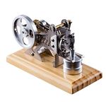 POXL Vacuum Engine Flame Licker Eater Stirling Engine Model Motor Steam Powered Engine Model Toy for Kids Over 8 Years Old