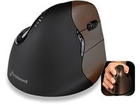 Evoluent Right Handed Small Wireless Vertical Mouse, brown, VMOUS4WRSHY