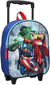 Avengers Save The Day - Sac à roulettes 3D - avec Une Belle Image en Trois Dimensions - Idéal pour Un Week, Bleu, Cartable, Bleu, Taille Unique, Cartable