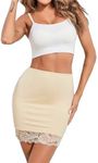 ADOME Nude Slip Dress Lace Half Slips for Women Soft underskirt XL