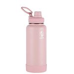 Takeya 51162 Actives Insulated Stainless Steel Water Bottle with Spout Lid, 32 oz, Blush