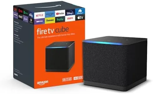 Amazon Fire TV Cube (newest model) with AI-powered Fire TV Search, Hands-free streaming device with Alexa, Wi-Fi 6E, 4K Ultra HD