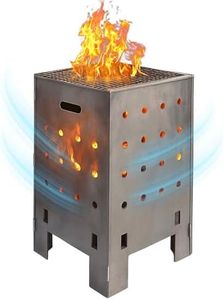 Marabuut Burn Barrel for Outdoor Trash – New Upgraded Reinforced Lid Heavy Duty Corten Steel Fire Pit with Base – Yard Waste Incinerator for Leaves, Wood & Paper – 30” Extra Large Capacity