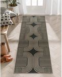 Lahome Modern Geometric Runner Rug, 2x6 Laundry Room Rug Runners for Hallways Non Slip, Washable Outdoor Runner Rug with Rubber Backing, Farmhouse Non Shedding Rug Runner for Kitchen Entryway